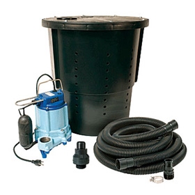  ) Crawl Space Sump Water Removal System, 115V, 1/3HP, 18x22 basin